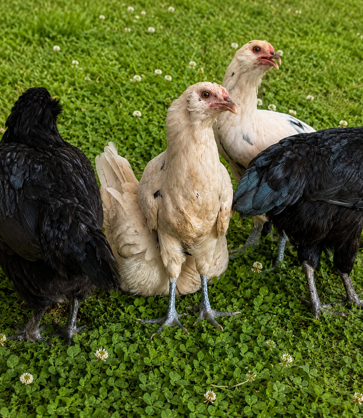 Mixed poultry flock